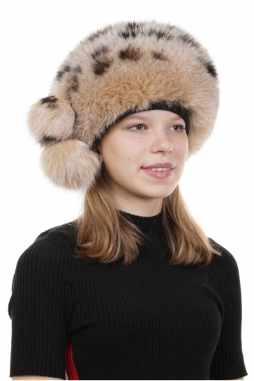Шапка женская из песца