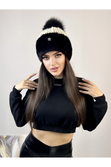 Шапка женская из норки